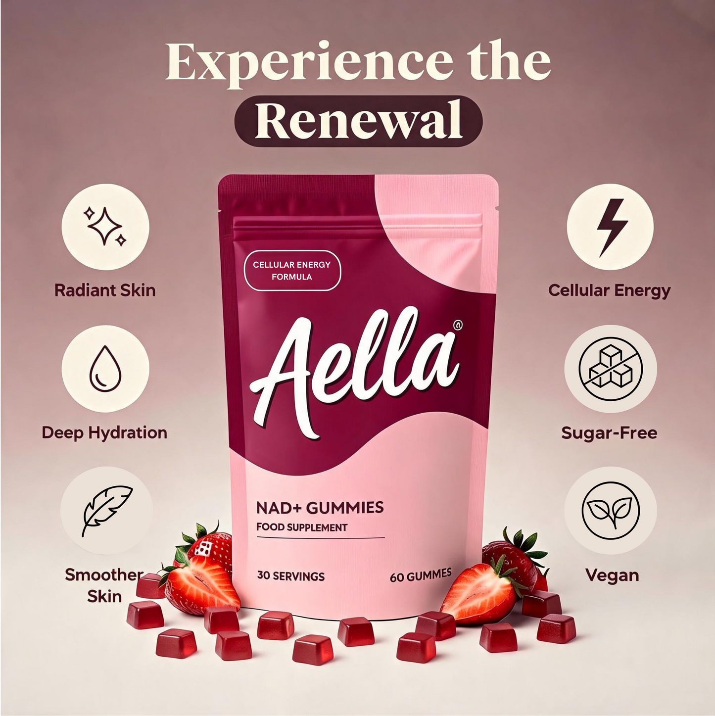 Aella NAD+ Gummies| 250 mg